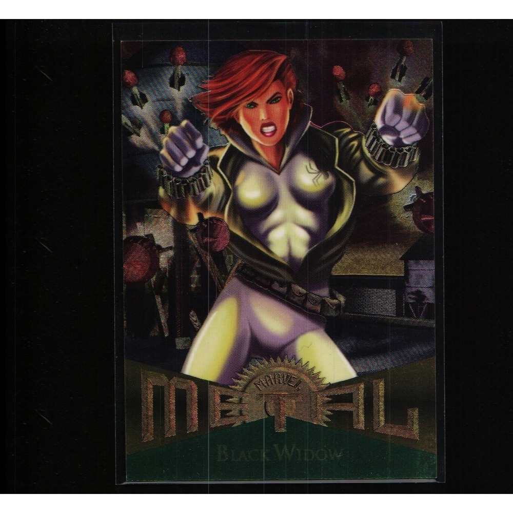1995 Fleer Marvel Metal Black Widow #10 Avengers Base Card